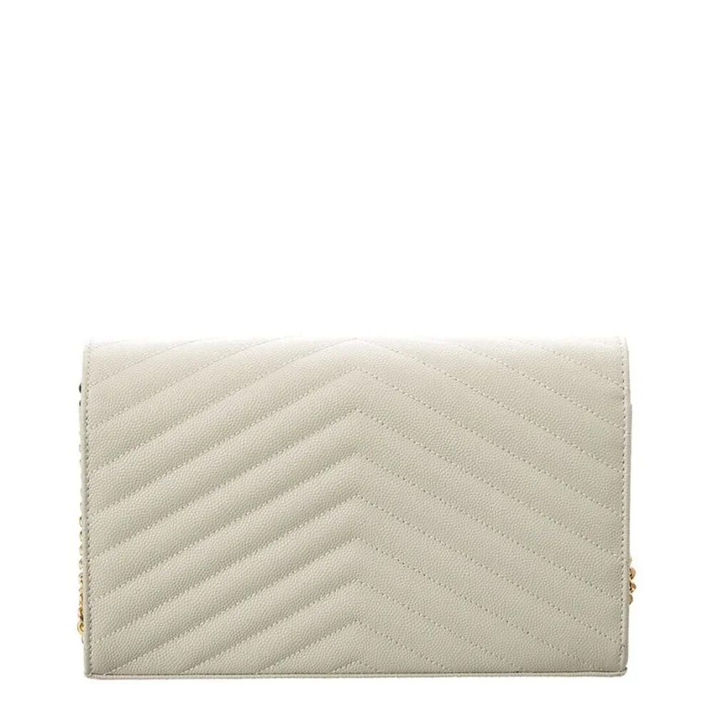 Saint Laurent Monogram Medium Matelasse Leather Wallet On Chain - Picture 2 of 4